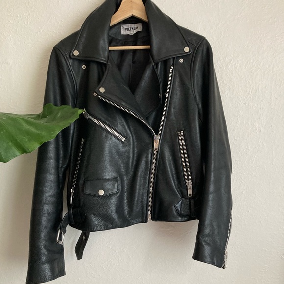 Weekday genuine leather jacket - Picture 2 of 2